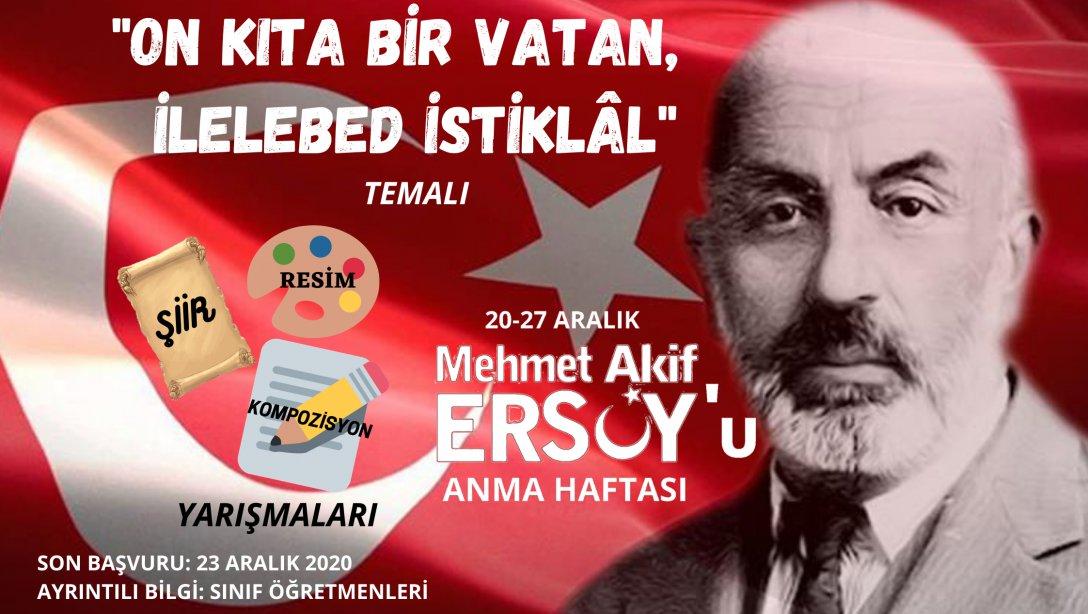 Mehmet Akif ERSOY'u Anma Haftası Kapsamında Yarışmalar