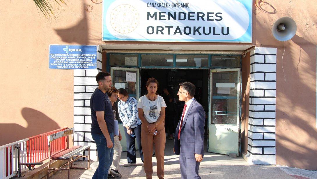 İlçe Milli Eğitim Müdürümüz Mehmet ETİK Menderes Ortaokulu'nu Ziyaret Etti