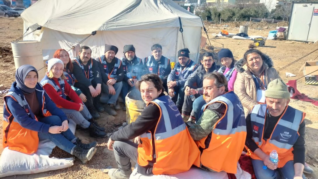 Bayramiç İlçe Milli Eğitim Müdürlüğü AFAD Gönüllüleri Deprem Bölgesinden Döndü